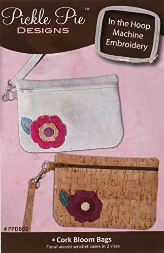 Pickle Pie Designs Machine Embroidery Designs Cork Bloom Bags