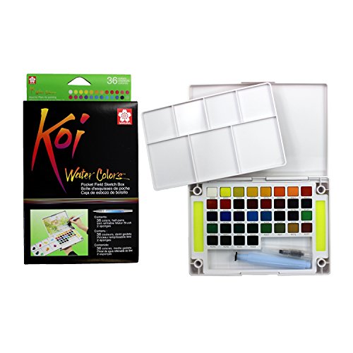 Load image into Gallery viewer, Sakura Pocket Set Koi Watercolor Kit, 1 Count (Pack of 1), 36 Colors
