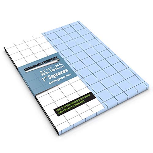 Load image into Gallery viewer, Gaming Paper Blue 1in Squares Singles (100 Sheets)
