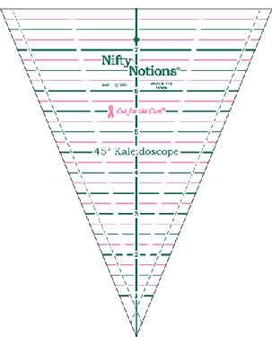 Nifty Notions Kaleidoscope Ruler Cut for the Cure