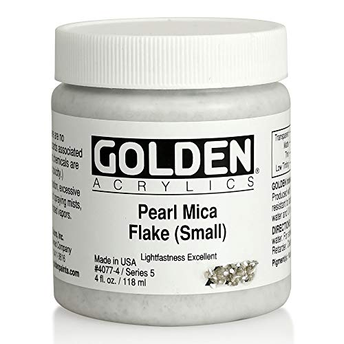 Load image into Gallery viewer, Acrylic Medium Golden Artist Colors Pearl Mica Flake Small 4oz jar
