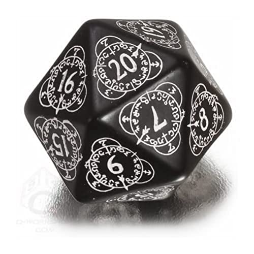 Q-Workshop D20 Level Counter Black & White Die