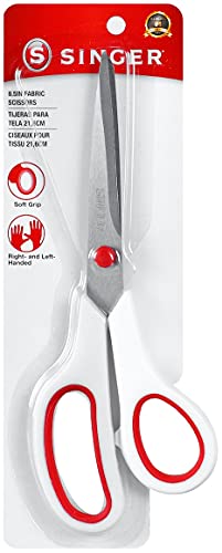 Load image into Gallery viewer, SINGER Fabric Scissors with Comfort Grip, 1-pack, Red &amp; White
