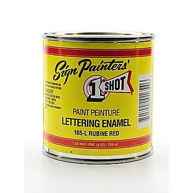 Load image into Gallery viewer, WTD ONE-165L-4Z 0.25 Pint 1 Shot Sign Lettering Enamel 165L Rubine Red Paint - 4 oz
