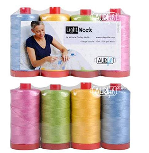 Load image into Gallery viewer, Victoria Findlay Wolfe Lightwork Aurifil Thread Kit 4 Large Spools 12 Weight VF12LC4
