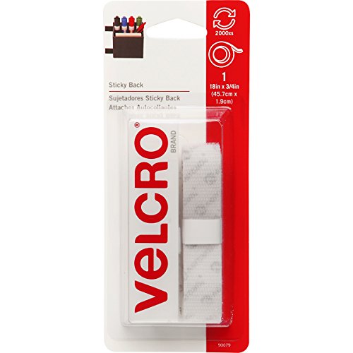 Load image into Gallery viewer, Velcro Usa Consumer Pdts 90079 Sticky Back Tape, White, 18 x 3/4-In. - Quantity 6
