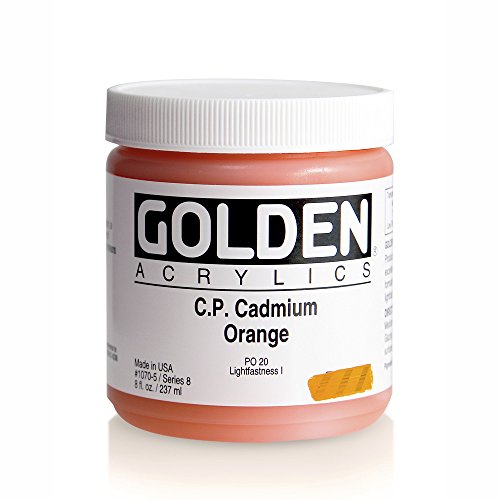 Load image into Gallery viewer, Golden Heavy Body Acrylic, 8 Ounce, Cadmium Orange
