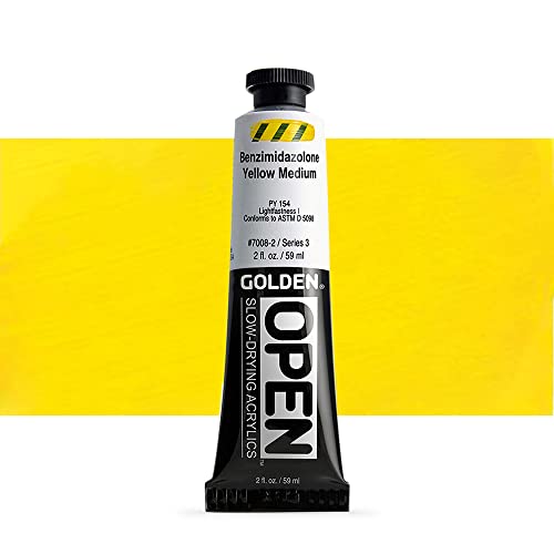 Load image into Gallery viewer, Golden Open Acrylic, 2 Ounce Tube, Benzimidazolone Yellow Medium (7008-2)
