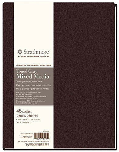 Load image into Gallery viewer, Strathmore 469-408 Hardbound Mixed Media Art Journal, 8.5&quot; x 11&quot;, Toned Gray, 48 Pages
