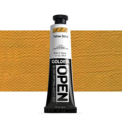 Load image into Gallery viewer, Open 2 Oz Acrylic Color Paints Color: Yellow Ochre
