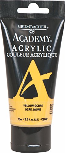 Load image into Gallery viewer, Grumbacher Academy Acrylic Paint, 75ml/2.5 oz. Plastic Tube, Yellow Ochre Light Hue (C244P)
