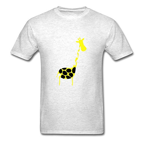 Load image into Gallery viewer, RamiCas Printed ۞â¥Giraffe-Vector Animal Designâ¥۞ Shirts Gray Small Men
