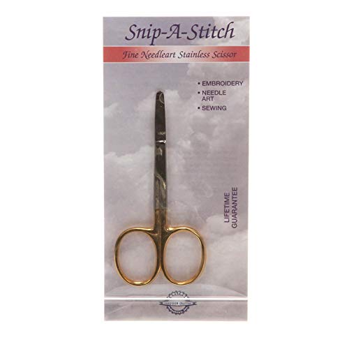 Load image into Gallery viewer, Tool Tron NOM083748 Snip-A-Stitch Scissors 3-1/2&quot;, Gold Plated
