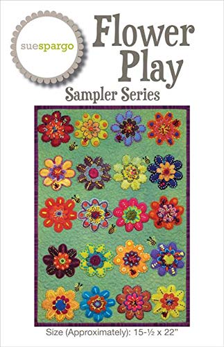 Load image into Gallery viewer, Sampler Series Pattern and Template Set by Sue Spargo - Wool Applique Project &#39;&#39;Flower Play&#39;&#39; (15.5&quot; x 22&quot;)
