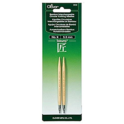 Load image into Gallery viewer, Clover 3639 Needlecraft Takumi No.9 Bamboo Interchangeable Circular Knitting Needles
