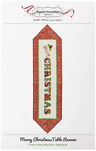 Load image into Gallery viewer, Fabric Confetti Cd Merry Christmas Table Runner Pattern
