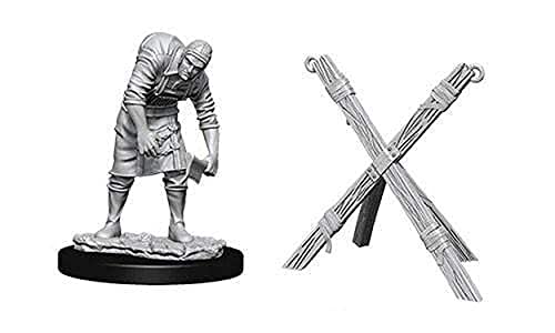 Load image into Gallery viewer, WizKids Deep Cuts Unpainted Miniatures Terrain: Wave 6: Assistant &amp; Torture Cross
