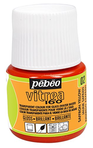 Load image into Gallery viewer, Pebeo Vitrea 160, Glossy Glass Paint, 45 ml Bottle - Saffron Yellow
