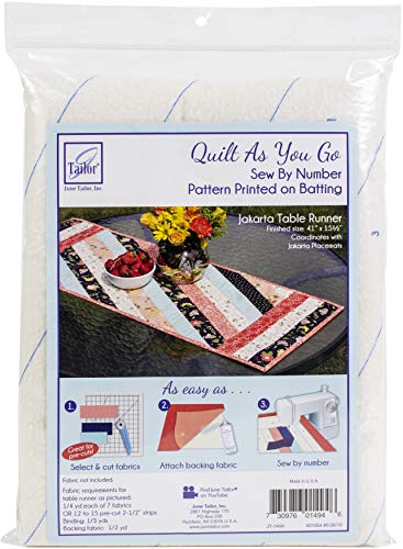 Load image into Gallery viewer, June Tailor Quilt As You Go Table Runner - Jakarta design, Natural
