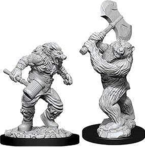 Load image into Gallery viewer, Dungeons &amp; Dragons Nolzur`s Marvelous Unpainted Miniatures: W9 Wereboar &amp; Werebear
