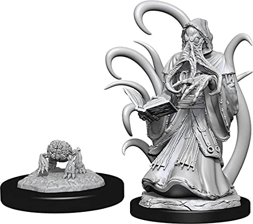 Load image into Gallery viewer, Wizkids Dungeons and Dragons Nolzur&#39;s Marvelous Alhoon and Intellect Devourer Unpainted Miniatures
