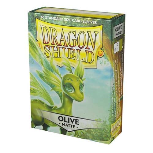 Load image into Gallery viewer, Dragon Shield Sleeves - Matte Olive 60 CT - MGT Card Sleeves - Compatible with Magic The Gathering Card Sleeves Pokémon and Other Card Games
