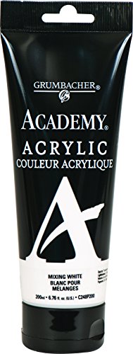 Load image into Gallery viewer, Grumbacher Academy Acrylic Paint, 200ml/6.8 oz. Plastic Tube, Mixing White (C248P200)
