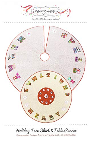 Fabric Confetti CD Holiday Tree Skirt Table Runner, None