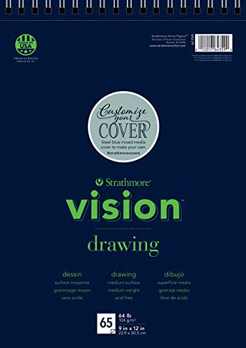 Load image into Gallery viewer, Strathmore 643-59 Vision Drawing Pad, 9&quot;x12&quot;, 65 Sheets , Blue
