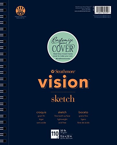 Load image into Gallery viewer, Strathmore Vision Sketch Pad, 9&quot;x12&quot;, White
