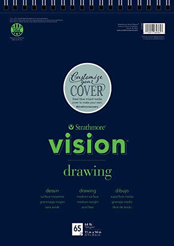 Load image into Gallery viewer, Strathmore (643-61 Vision Drawing Pad, 11&quot; x 14&quot;, White, 65 Sheets
