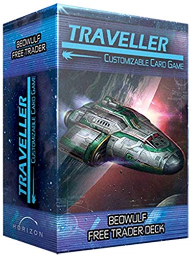 Far Future Enterprises 3002FFE Traveler CCG Ship Deck Beowulf Free Trader , Blue