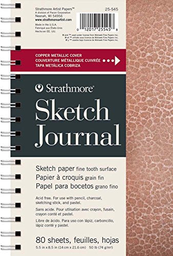 Load image into Gallery viewer, Strathmore STR-025-545 Sketch Journal 80 Sheets, 5.5&quot; x 8.5&quot;, Metallic Copper
