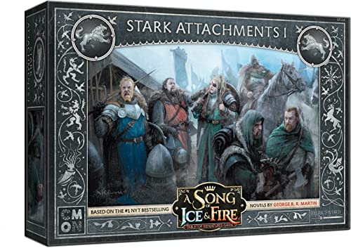 Load image into Gallery viewer, A Song of Ice and Fire Tabletop Miniatures Game Stark Unit Attachments Box I | Strategy Game for Teens and Adults | Ages 14+ | 2+ Players | Average Playtime 45-60 Minutes | Made by CMON
