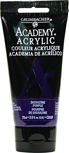 Load image into Gallery viewer, Grumbacher Academy Acrylic Paint, 75ml/2.5 Ounce Plastic Tube, Dioxazine Purple (C094P)
