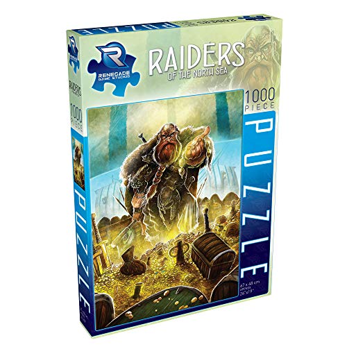 Renegade Game Studios 1000 Piece Jigsaw Puzzle - Raiders of The North Sea - Conquest, 26 x 19 inches, Features Art from The Critically Acclaimed Board Game, Raiders of The North Sea, Age 10 & Up