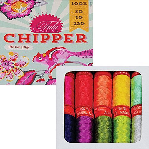 Load image into Gallery viewer, Aurifil Chipper Collection by Tula Pink 10 Small Spools Cotton 50wt
