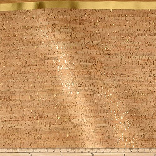 Brewer Sewing EverSewn Cork Fabric 1 Yard Natural with Gold Flecks