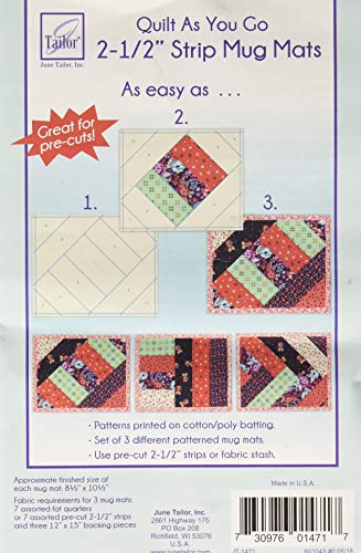 Load image into Gallery viewer, June Tailor Inc Quilt As You Go Mug Mat 2-1/2in Strips Kit, 3 Piece
