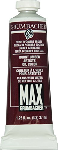 Load image into Gallery viewer, Grumbacher Max Water Miscible Oil Paint, 37ml/1.25 oz, Burnt Umber
