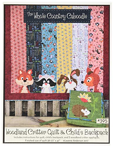 Load image into Gallery viewer, Whole Country Caboodle Woodland Critter Quilt &amp; Child&#39;s Backpack Pattern
