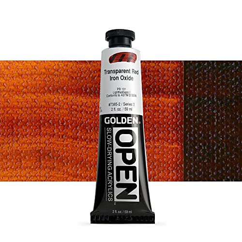 Load image into Gallery viewer, Open 2 Oz Acrylic Color Paints Color: Transparent Red Iron Oxide
