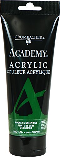 Load image into Gallery viewer, Grumbacher Academy Acrylic Paint, 200ml/6.8 oz. Plastic Tube, Hooker&#39;s Green Hue (C105P200)
