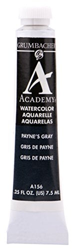 Load image into Gallery viewer, Grumbacher Academy Watercolor Paint, 7.5ml/0.25 Ounce, Payne&#39;s Gray (A156)
