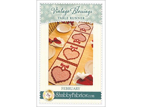 Load image into Gallery viewer, Vintage Blessings February Table Runner Pattern
