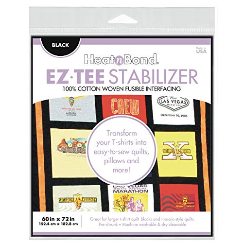 Load image into Gallery viewer, HeatnBond EZ TEE Iron-On Woven Fusible Stabilizer, 60 Inches x 72 Inches, Black
