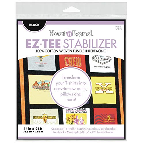 Load image into Gallery viewer, HeatnBond EZ TEE Iron-On Woven Fusible Stabilizer, 14 Inches x 25 Feet, Black
