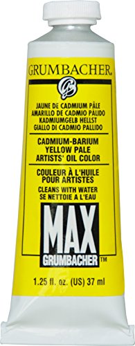 Load image into Gallery viewer, Grumbacher Max Water Miscible Oil Paint, 37ml/1.25 oz, Cadmium-Barium Yellow Pale
