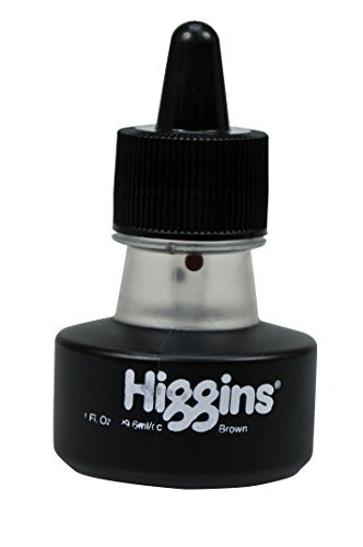 Load image into Gallery viewer, Higgins Dye-Based Drawing Ink, Brown, 1 Ounce Bottle (44116)
