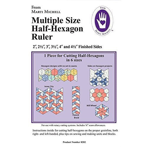 Multiple Size Half-Hexagon Ruler